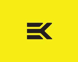 EK KE Logo design vector template