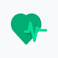 Heart Rate. Medical Icon. Perfect for website mobile app presentation and any other projects. Icon design flat style vector