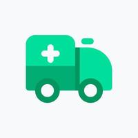 icono de ambulancia. icono médico. perfecto para la presentación de aplicaciones móviles de sitios web y cualquier otro proyecto. icono de diseño de estilo plano vector