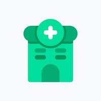 icono de hospital icono médico. perfecto para la presentación de aplicaciones móviles de sitios web y cualquier otro proyecto. icono de diseño de estilo plano vector