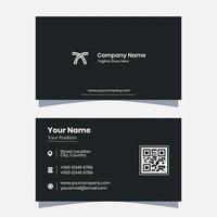 Vector Graphics of a Business Card Design, with a Minimalist White and Black Color Scheme. Suitable for you to use