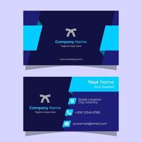 Vector Graphic of Business Card Icon Template, with modern Blue, Dark Blue and Cyan Color Scheme, Perfect to use for a Great First Impression, Advertising, Contact Information.