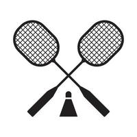 Badminton Rackets and Volant vector