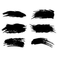 Black Brush Ink Stroke Grunge Collection vector
