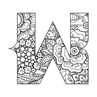 Alphabet coloring page for kids vector