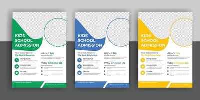 folleto de admisión de educación escolar en línea moderna descarga gratuita vector