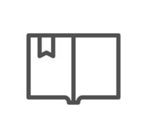 Book and learning icon outline and linear vector. vector