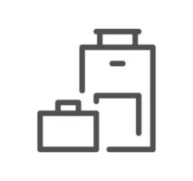 Baggage and travel icon outline and linear vector. vector