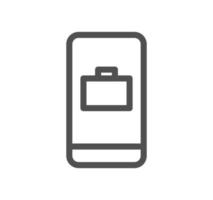 Baggage and travel icon outline and linear vector. vector