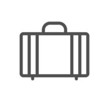 Baggage and travel icon outline and linear vector. vector