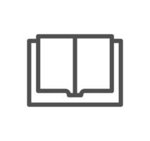 Book and learning icon outline and linear vector. vector