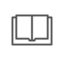 Book and learning icon outline and linear vector. vector