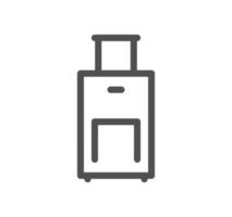 Baggage and travel icon outline and linear vector. vector