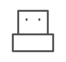 Computer and components icon outline and linear vector. vector