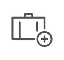 Baggage and travel icon outline and linear vector. vector