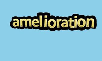 AMELIORATION writing vector design on a blue background
