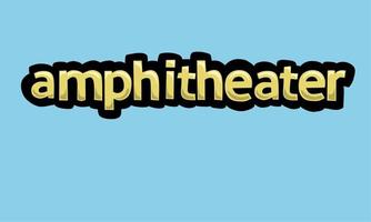 AMPHITHEATER writing vector design on a blue background