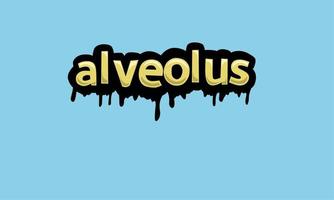 ALVEOLUS writing vector design on a blue background