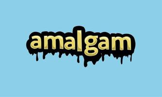 AMALGAM writing vector design on a blue background