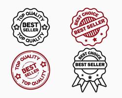 best seller top quality stamp badge emblem logo design vector