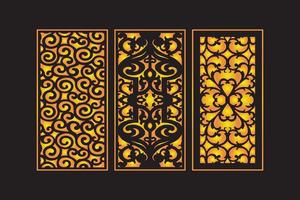 Islamic Decorative Laser Cut Panels Template with Abstract geometric Floral Laser vector