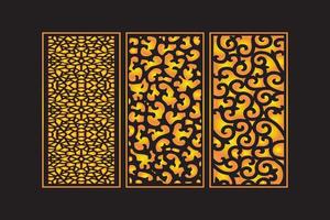 Islamic Decorative Laser Cut Panels Template with Abstract geometric Floral Laser vector