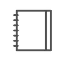 Book and learning icon outline and linear vector. vector