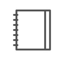 Book and learning icon outline and linear vector. vector