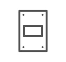 Computer and components icon outline and linear vector. vector