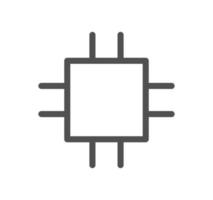 Computer and components icon outline and linear vector. vector