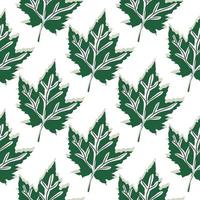 Abstract oak leaves seamless pattern. Maple foliage backdrop. vector