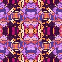 Creative hand drawn mosaic of lines seamless pattern. Decorative abstract symmetrical ornament. vector