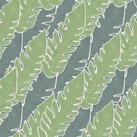 Graphic tropical pattern, palm leaves seamless floral background. vector