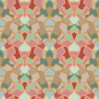 Kaleidoscope seamless pattern in doodle style. Hand drawn optical illusions mosaic ornament. vector