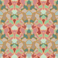 Kaleidoscope seamless pattern in doodle style. Hand drawn optical illusions mosaic ornament. vector