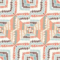 Abstract zig zag wave seamless pattern. Hand drawn lines mosaic ornament. Retro stripes print wallpaper. vector