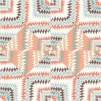 Abstract zig zag wave seamless pattern. Hand drawn lines mosaic ornament. Retro stripes print wallpaper. vector