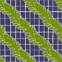 Graphic tropical pattern, palm leaves seamless floral background. vector