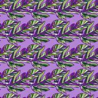 Creative tropical leaves seamless pattern in sketch style. Palm leaf endless floral background. vector