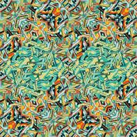 Psychedelic abstract kaleidoscope seamless pattern. Geometric mosaic ornament. vector