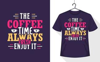 The coffee time always fresh enjoy it vector