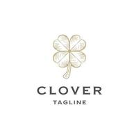 Clover leaf logo icon design template flat vector illustration