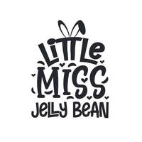 little miss jelly bean, diseño de pascua para niños vector