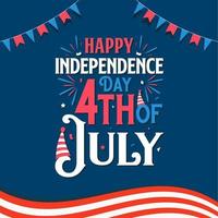 feliz día de la independencia 4 de julio, feliz día de la independencia rotulación vector libre