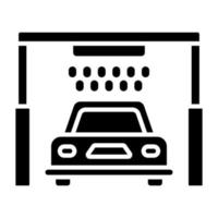 estilo de icono de lavado de autos automatizado vector