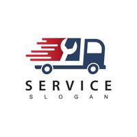 plantilla de diseño de logotipo de reparación de camiones, símbolo de cuidado automático vector