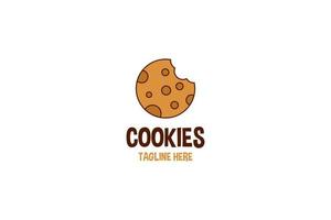 Creative cookie bakery logo design vector template illustration