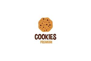 Creative cookie bakery logo design vector template illustration