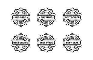 Stamp seal icon set vector illustration