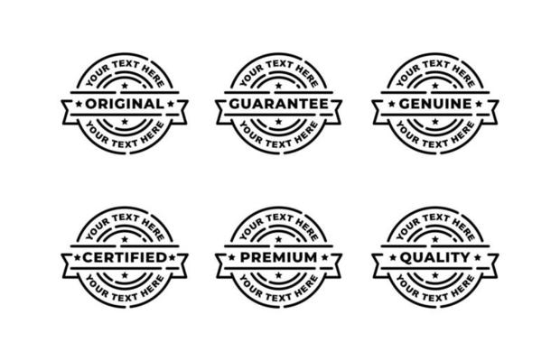 Stamp seal icon set vector illustration